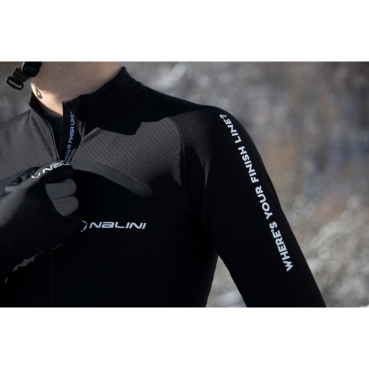 Nalini Ergo XW Winter Black Jersey made by Nalini in Italy