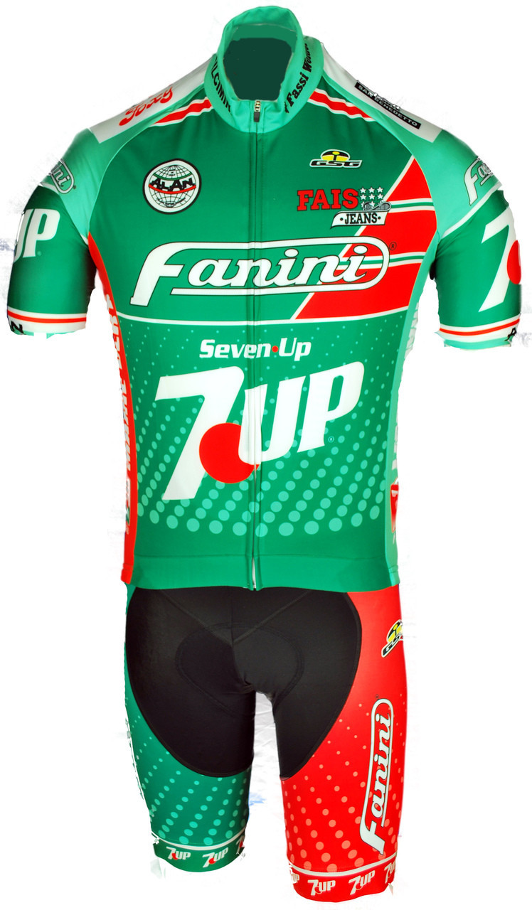 希少　レア　80s　vintage サイクリングジャージシャツ　セブンアップ Vintage Seven Up Fanini Jersey | Official Pro Team Cycling Jerseys
