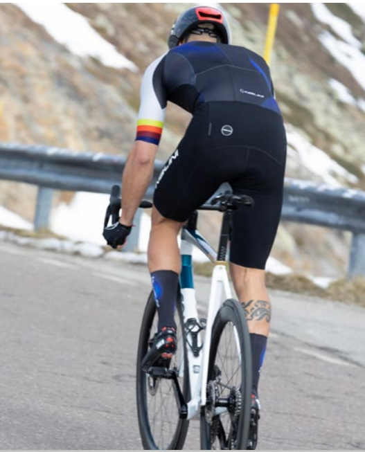 Nalini Fast Black Deep Blue Skin Suit italian Cycling Skin Suits