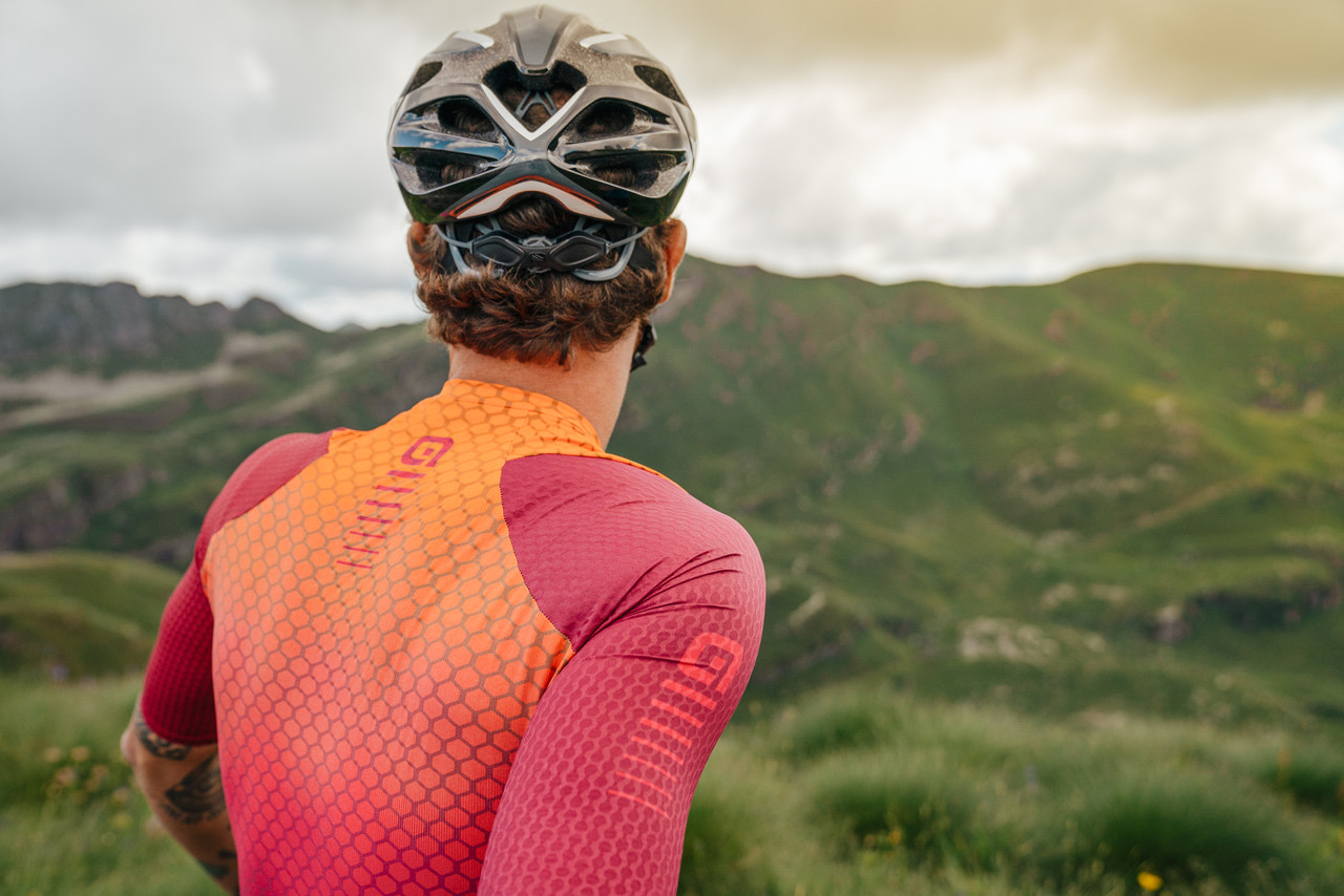 ALE' Velocity G+ R-EV1 Orange Jersey | italian Cycling Jerseys