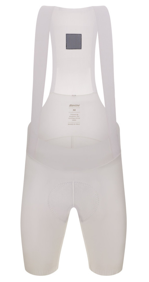 Santini Pirelli Sport Club White Bib Shorts | Italian Cycling Bibs