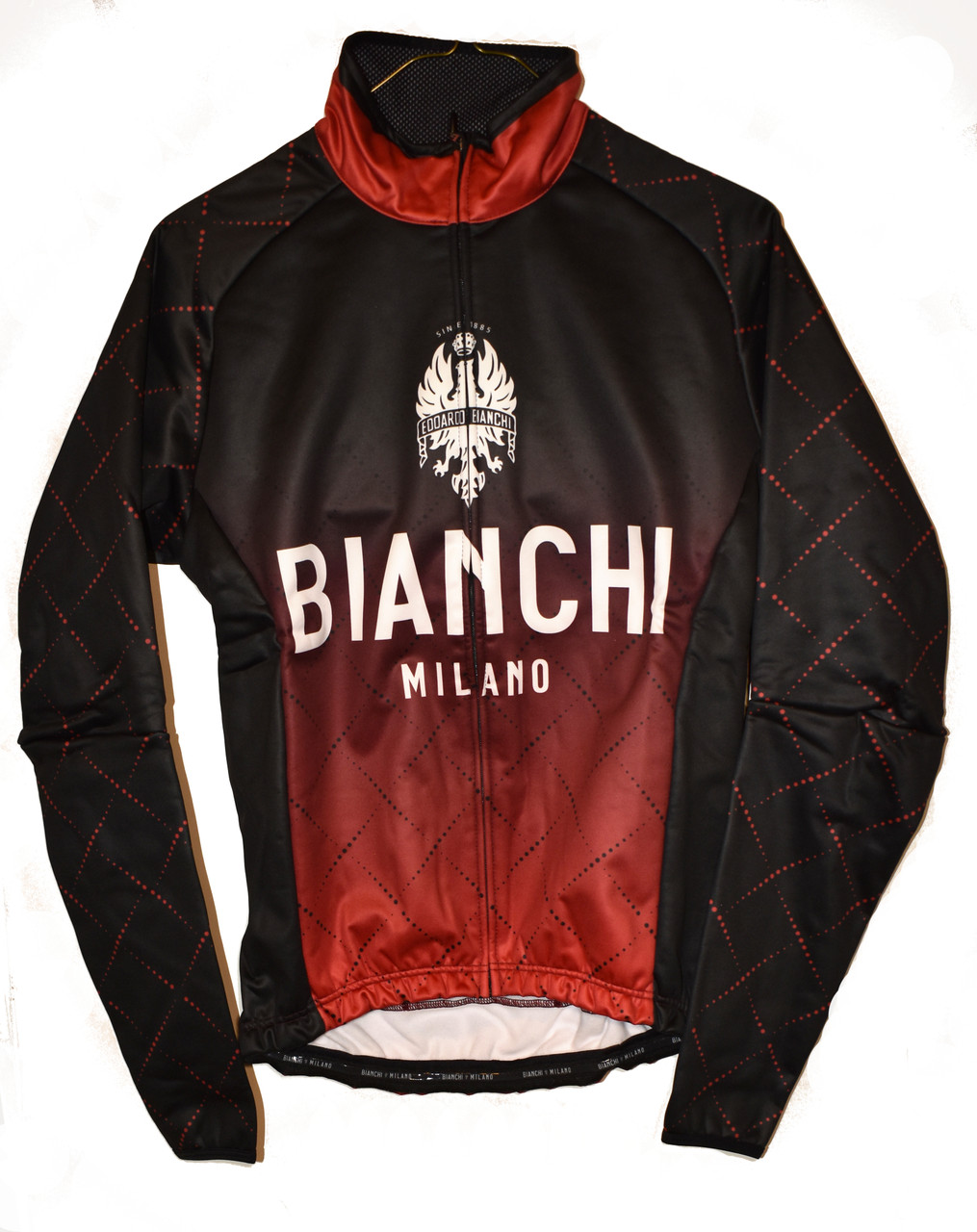 Bianchi Milano Traona Burgundy Black Jacket Cycling Winter