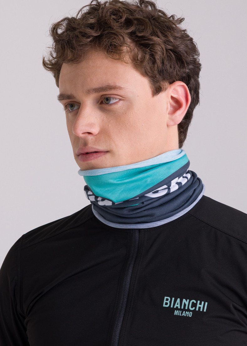 Bianchi Milano Neck Warmer Gray | Italian Cycling Gaitor
