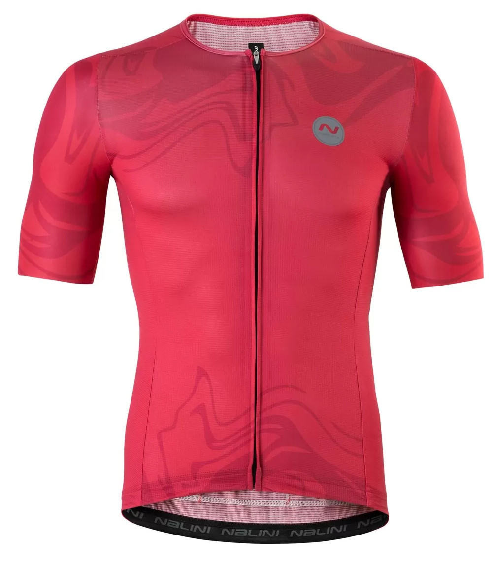 Nalini Pure Silver Cherry Red Jersey | italian Cycling Jerseys