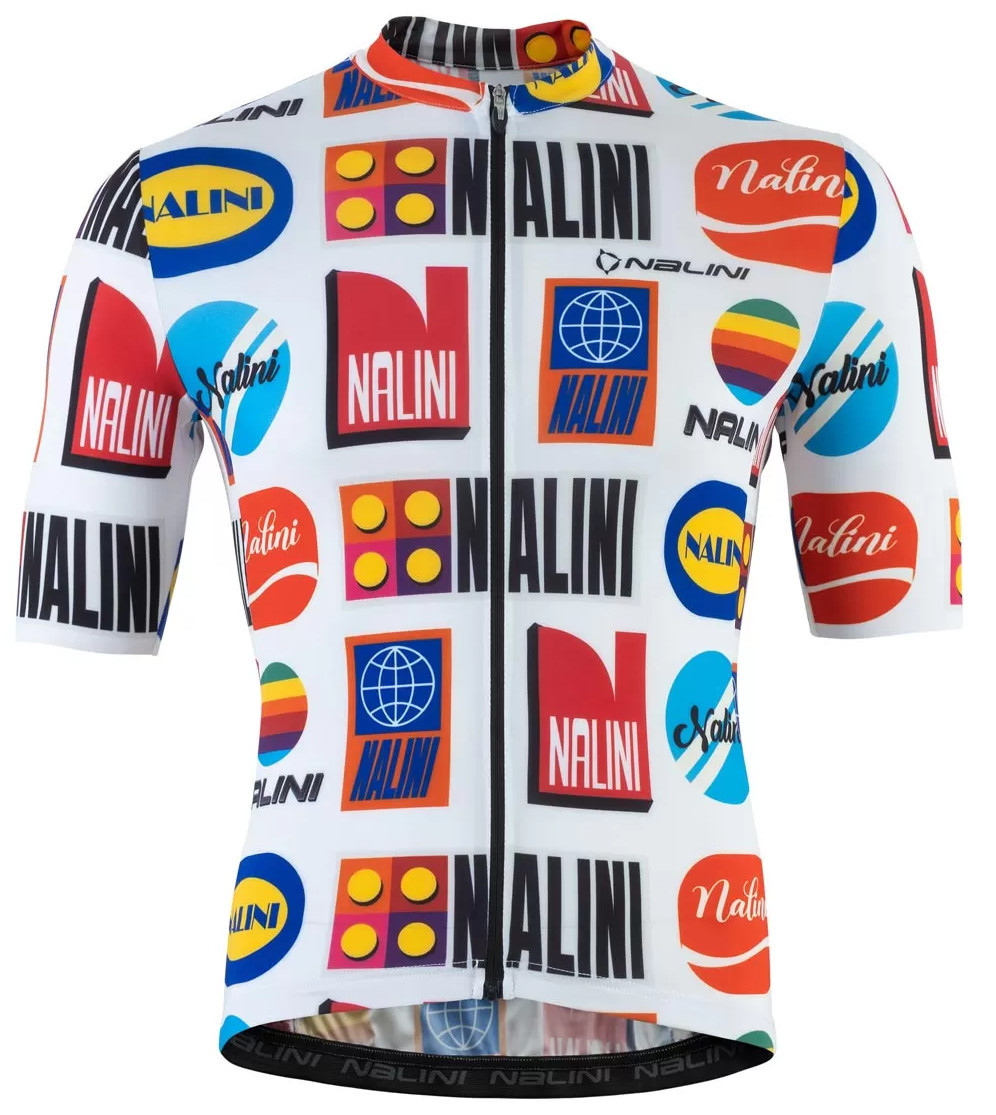 Nalini Animal Logo White Jersey | italian Cycling Jerseys