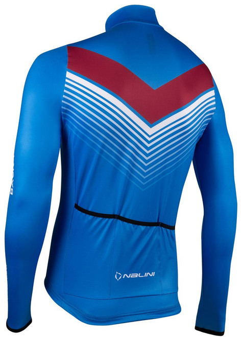 Nalini Fit Thermal Blue Long Sleeve Jersey Rear Nalini Fit Thermal Blue Long Sleeve Jersey Rear