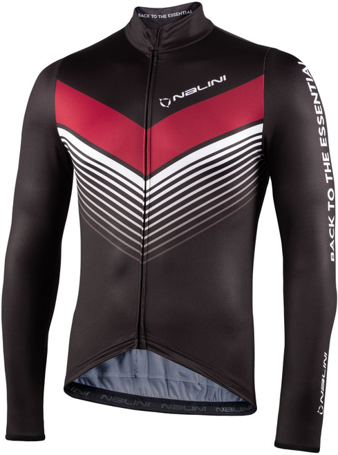 Nalini LS Wool Thermal Red Long Sleeve Jersey made by Nalini in