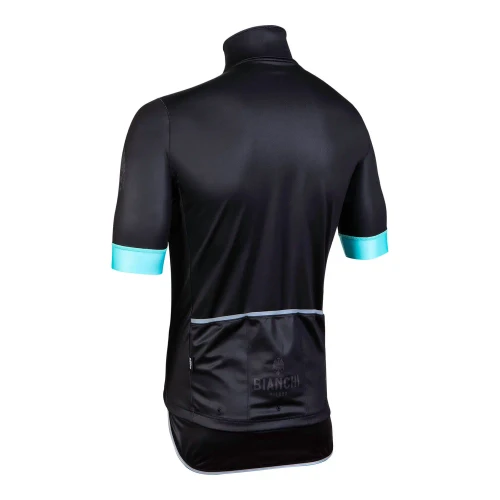 Bianchi Milano Ritoio Thermal Black Celeste Jersey Rear