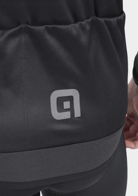 ALE' Thermal R-EV1 Black Long Sleeve Jersey Pockets
