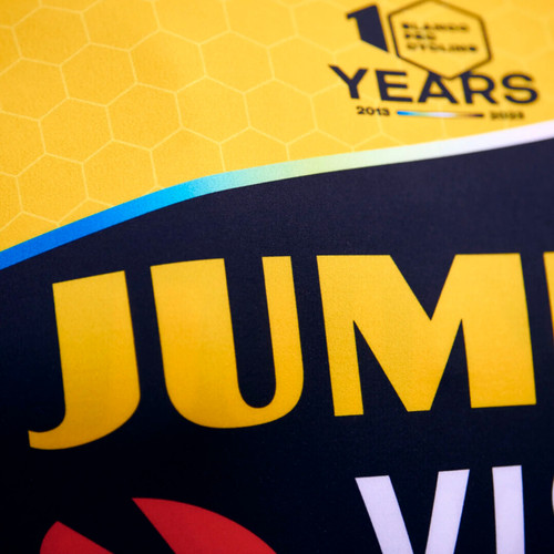2023 Jumbo Visma 10 Year Anniversary Jersey Close Up 2 2023 Jumbo Visma 10 Year Anniversary Jersey Close Up 2