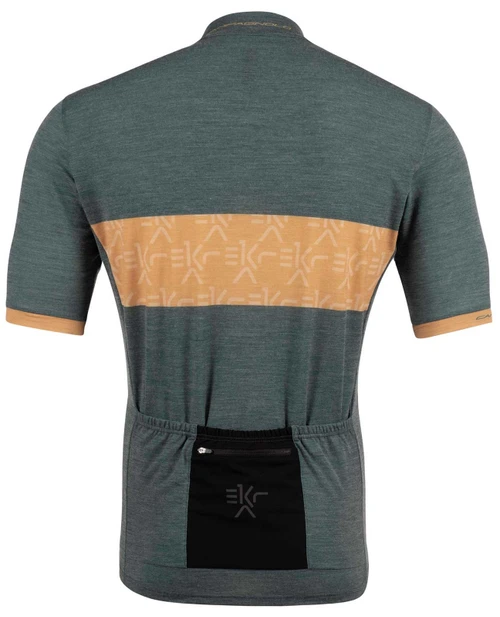 2023 Campagnolo Genebe EKAR Gravel Wool Green Clay Jersey Rear