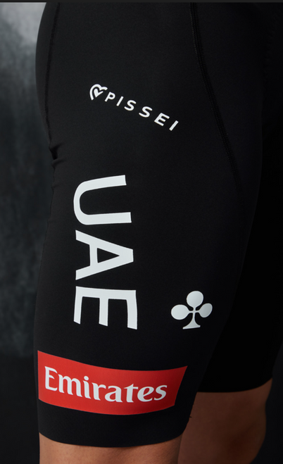 2025 UAE Team Emirates XRG  Official Magistrale Race Cut Bib Shorts Closeup