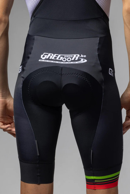 2025 Crelan Corendon Bib Shorts Closeup 2025 Crelan Corendon Bib Shorts Closeup