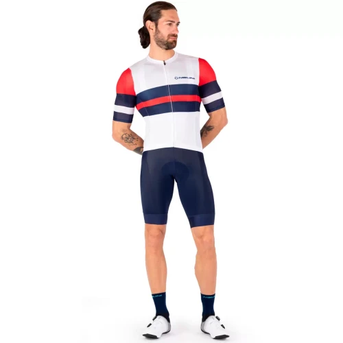 Nalini Linear White Red Blue Jersey Rider 2