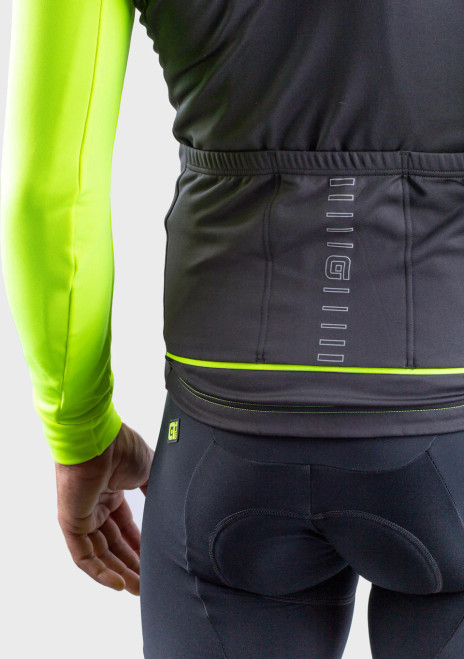 ALE' Solid Fondo Yellow Fluo Long Sleeve Jersey