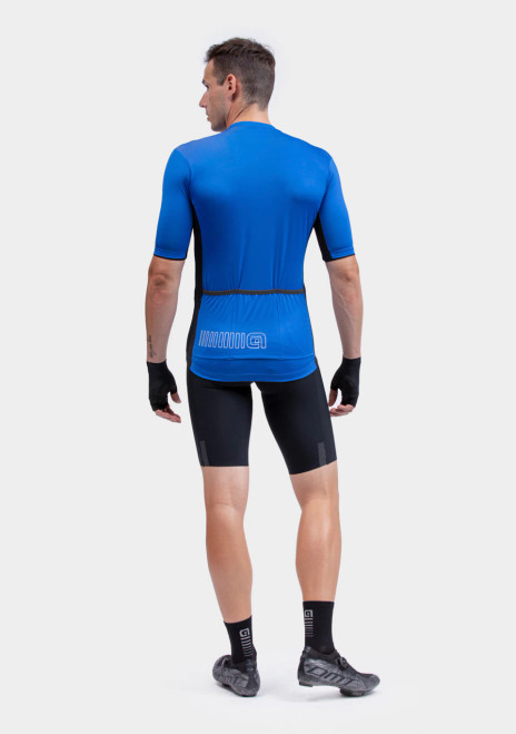 ALE' Color Block Solid Italia Blue Jersey