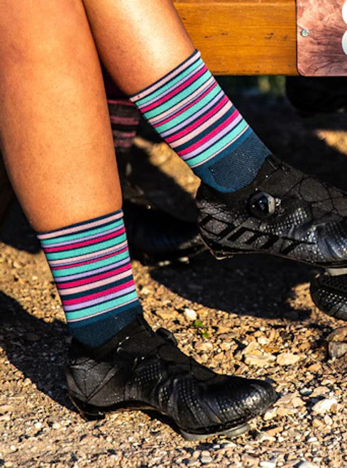 ALE' Flash Q-Skin Blue Striped Socks