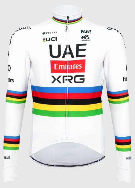 2026 UAE Team Emirates World Champion Rainbow Long Sleeve Jersey