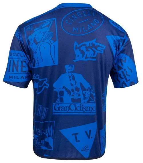 Cinelli Gravel Blue Tech Tee Rear