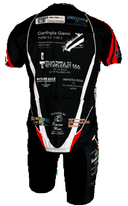 Affile Verde Caba Full Zipper Cycling Jersey Rear View Affile Verde Caba Full Zipper Cycling Jersey Rear View
