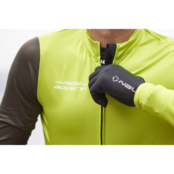 Nalini Warm Fit Green Black Long Sleeve Jersey made by Nalini in