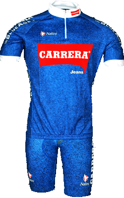 Carrera Blue VagabondHalf Zip Jersey - procyclegear.com