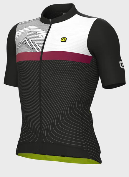 ALE' Zig Zag PR-S Black Jersey | italian Cycling Jerseys