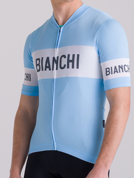 Bianchi Milano Retro Blue Jersey | italian Cycling Jerseys