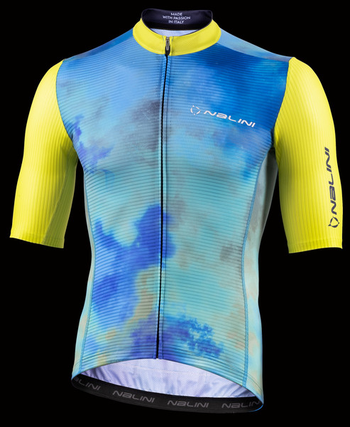 Maillot Cyclisme Nalini Gerolsteiner Taille 4 - Bleu, 1/4 Zip, Fabriqué En Italie