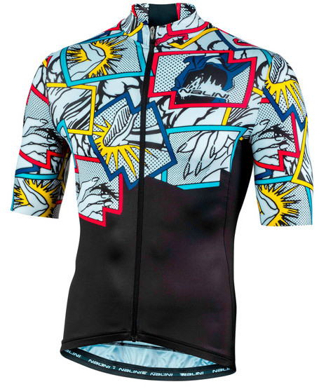 Nalini Seoul 1988 Comics Black Jersey | italian Cycling Jerseys