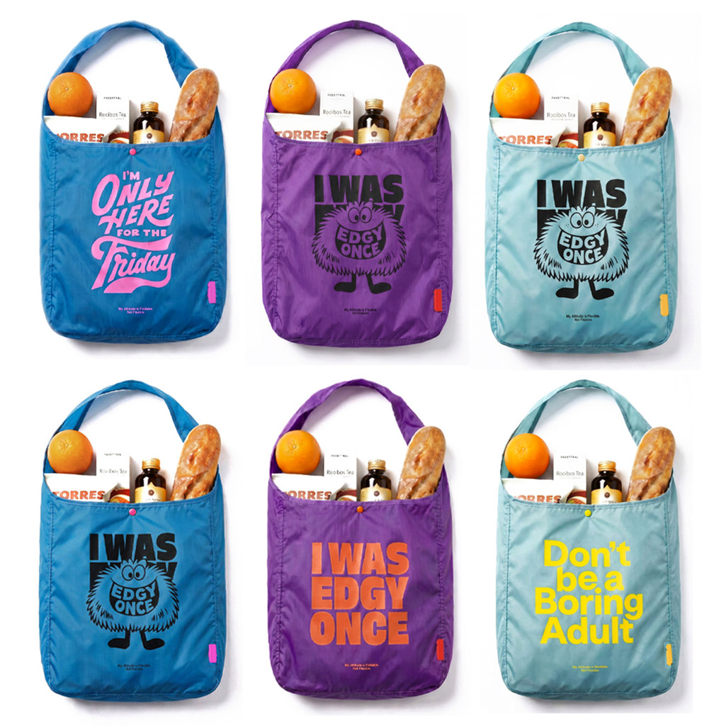 VOVAROVA - MY ATTITUDE BAG Eco Shopping Bag 可摺大容量挎包購物袋