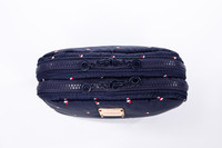 VOVAROVA 2-Zip Cosmetics and accessories Bag  -  Gem of Hearts - Navy