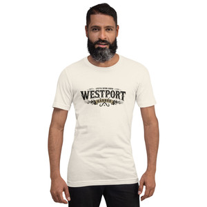 Men’s fishing tee inspired by Westport Harbor’s coastal charm.