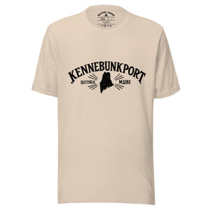 A soft light tee honoring the maritime history of Kennebunkport.