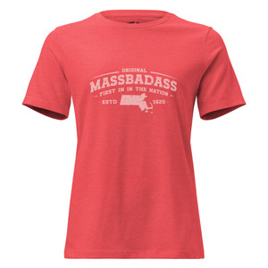 Celebrate Massachusetts pride with the MASSBADASS (Nation’s First) Women’s Tee.