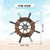 2 Pack 11" Wooden Ship Wheel and 13" Wooden Anchor - 1761454778