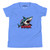 Shark-themed tee for boys and girls.