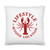 Bring the seafood shack spirit indoors with this bold red lobster pillow.
