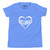 Comfort meets meaning in this white-heart graphic tee.