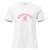 Kennebunkpaws pink paw tee for women—coastal comfort meets canine love.