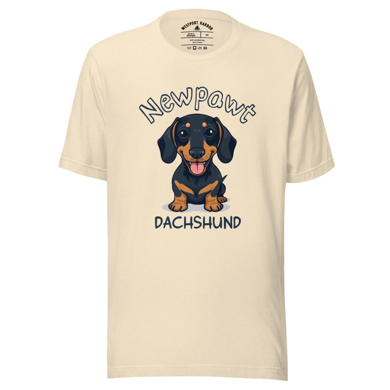 Celebrate your Dachshund’s big personality with the soft, stylish Newpawt Dachshund Tee.
