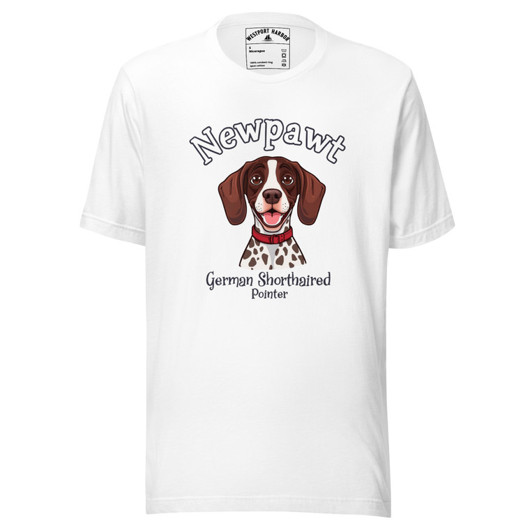 Celebrate your GSP’s energy and loyalty with the soft, coastal Newpawt German Shorthaired Pointer Tee.