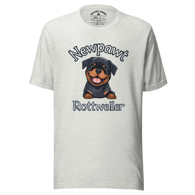 Celebrate strength and loyalty with the soft, coastal-inspired Newpawt Rottweiler Tee.