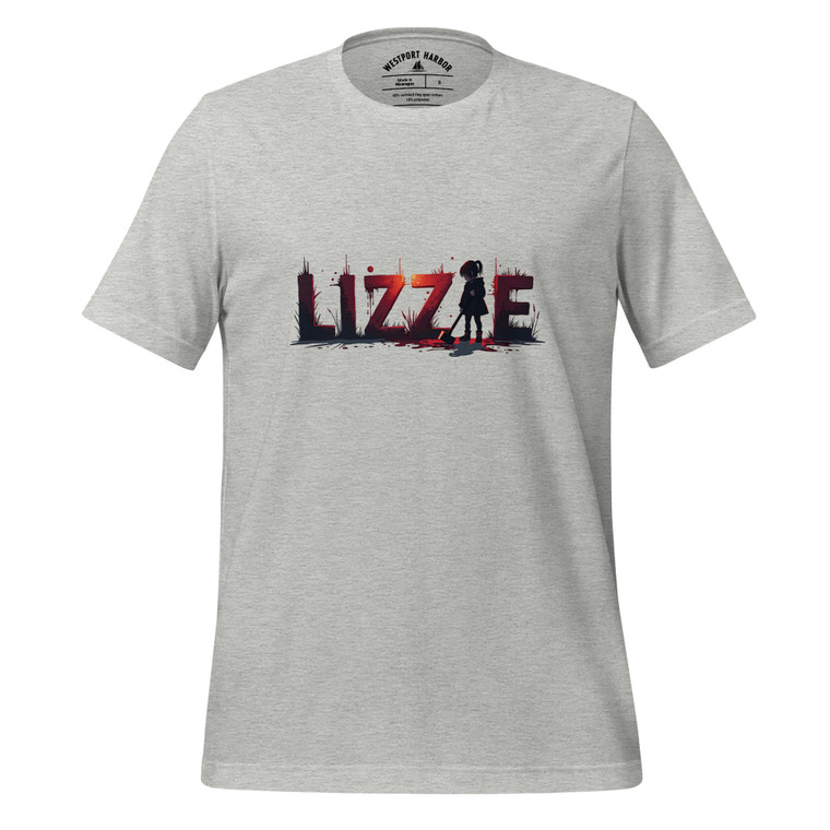 Channel the legend of Lizzie Borden with this hauntingly stylish tee inspired by the infamous 1892 Fall River murders.
