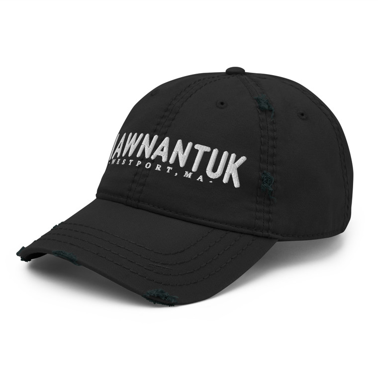 Show Your Coastal Pride with the MAWNANTUK Distressed Hat
Celebrate Westport, MA's rugged history with this stylish distressed dad hat inspired by the legendary MAWNANTUK near Gooseberry Island. A perfect fit for beach lovers and coastal explorers.