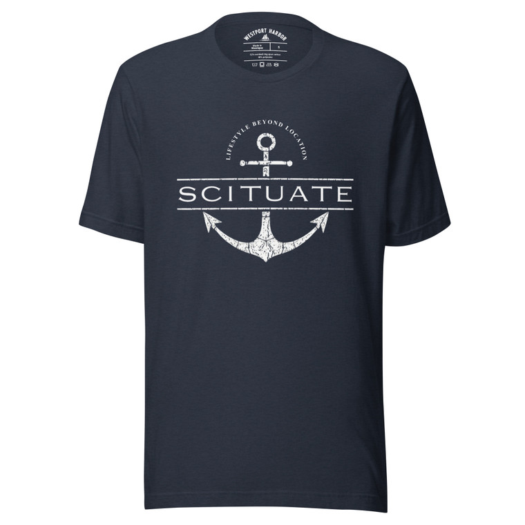 Sail strong with the Scituate Anchor LBL Tee—coastal pride meets comfort.