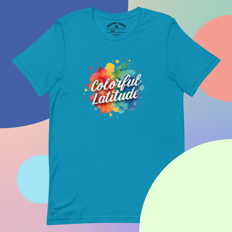 Splash into color with the bold and breezy Splat Latitude Tee.