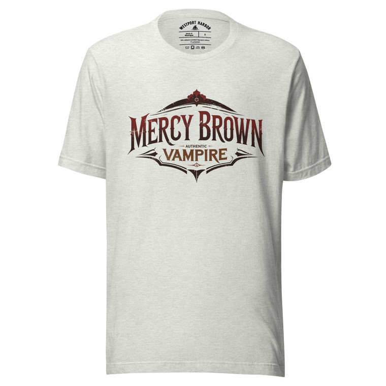 Unearth the legend with the Mercy Brown Vampire Tee—New England’s strangest true story.