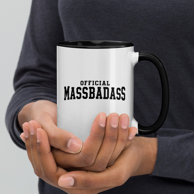 MASSBADASS bold two-tone ceramic mug