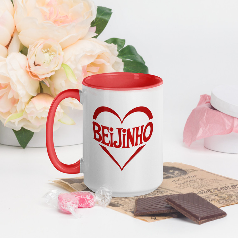 Bring a touch of sweetness to your day with the Beijinho Two Tone Mug.